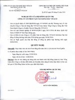 Nghị quyết Hội đồng Quản trị - Công ty Cổ phần Vận tải Xăng dầu VITACO