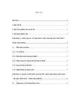 Quy hoạch hệ thống thoát nước thải sinh hoạt cho thị trấn Tiền Hải – tỉnh Thái Bình giai đoạn 2016  2030