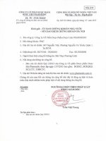 Báo cáo tài chính quý 2 năm 2015 - Công ty Cổ phần Dược phẩm Dược liệu Pharmedic