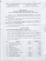 Nghị quyết đại hội cổ đông ngày 17-04-2009 - Công ty Cổ phần Thủy điện Vĩnh Sơn - Sông Hinh
