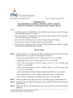 Nghị quyết Đại hội cổ đông thường niên năm 2011 - Công ty Cổ phần Vàng bạc Đá quý Phú Nhuận