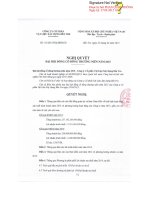 Nghị quyết Đại hội cổ đông thường niên năm 2015 - Công ty Cổ phần Vật liệu xây dựng Bến Tre