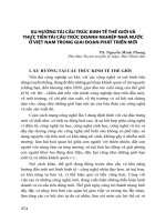 374XU HƯỚNG TÁI CẤU TRÚC KINH TẾ THẾ GIỚI VÀ THỰC TIỄN TÁI CẤU TRÚC DOANH NGHIỆP NHÀ NƯỚC Ở VIỆT NAM TRONG GIAI ĐOẠN PHÁT TRIỂN MỚI