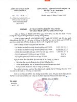 Báo cáo tài chính hợp nhất quý 3 năm 2015 - Công ty Cổ phần Tập đoàn Vinacontrol