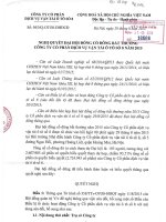 Nghị quyết Đại hội cổ đông bất thường ngày 29-08-2015 - Công ty Cổ phần Dịch vụ Vận tải ô tô số 8