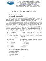 Báo cáo thường niên năm 2009 - Công ty cổ phần Đại lý Hàng hải Việt Nam