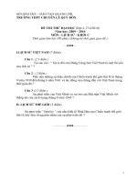 Đề thi thử đại học môn Sử có đáp án