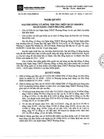 Nghị quyết Đại hội cổ đông thường niên năm 2011 - Ngân hàng Thương mại cổ phần Phương Đông