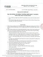 Nghị quyết Đại hội cổ đông thường niên - Ngân hàng Thương mại cổ phần Phương Đông