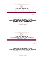 SỰ hài LÒNG đối với DỊCH vụ y tế của  NGƯỜI BỆNH điều TRỊ nội TRÚ tại KHOA nội   TỔNG hợp BỆNH VIỆN đại học y hà nội năm 2016 