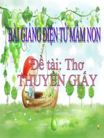 Bài giảng điện tử đề tài Thơ Thuyền giấy