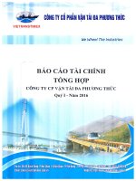 Báo cáo tài chính quý 1 năm 2016 - Công ty cổ phần Vận tải đa phương thức