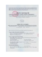 Bản cáo bạch - Công ty cổ phần Y Dược phẩm Vimedimex