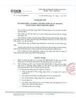 Nghị quyết Đại hội cổ đông thường niên năm 2014 - Ngân hàng Thương mại cổ phần Phương Đông