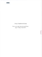 Báo cáo tài chính công ty mẹ năm 2015 (đã kiểm toán) - Công ty Cổ phần Sữa Việt Nam