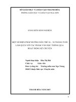 SKKN mầm non đạt giải  A cấp huyện: Một số biện pháp hướng dẫn trẻ 24  36 tháng tuổi làm quen với tác phẩm văn học thông qua hoạt động kể chuyện