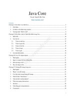 JAVA CORE :Lập trình Java từ cơ bản đến nâng cao