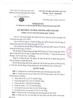 Nghị quyết Đại hội cổ đông thường niên năm 2010 - Công ty Cổ phần Vận tải Xăng dầu VIPCO