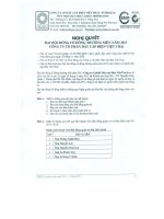 Nghị quyết Đại hội cổ đông thường niên năm 2013 - Công ty Cổ phần Dây cáp điện Việt Thái