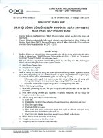 Nghị quyết Đại hội cổ đông bất thường - Ngân hàng Thương mại cổ phần Phương Đông