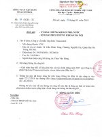 Nghị quyết Hội đồng Quản trị - Công ty Cổ phần Tập đoàn Vinacontrol