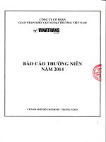 Báo cáo thường niên năm 2014 - CTCP Giao nhận Kho vận Ngoại thương Việt Nam