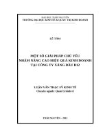 MỘT SỐ GIẢI PHÁP CHỦ YẾU  NHẰM NÂNG CAO HIỆU QUẢ KINH DOANH TẠI CÔNG TY XĂNG DẦU B12