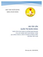 PHÂN TÍCH THAY ĐỔI XU HƯỚNG KINH DOANH CỦA CÁC NHTM VIỆT NAM TRONG 5 NĂM QUA.PHÂN TÍCH CỤ THỂ VỀ NHTM CỔ PHẦN CÔNG THƯƠNG VIỆT NAM