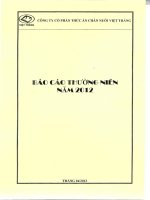 Báo cáo thường niên năm 2012 - Công ty Cổ phần Thức ăn Chăn nuôi Việt Thắng