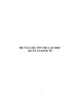 BỘ tài LIỆU ôn THI CAO học QUẢN lí KINH tế