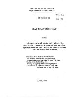 Vấn đề thể chế hóa chức năng của nhà nước trong nền kinh tế thị trường định hướng xã hội chủ nghĩa ở việt nam thực trạng và giải pháp 