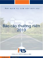 Báo cáo thường niên năm 2010 - Công ty Cổ phần Chứng khoán Quốc tế Hoàng Gia