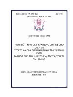 HIỂU BIẾT, NHU cầu, KHẢ NĂNG CHI TRẢ CHO DỊCH vụ y tế từ XA của BỆNH NHÂN nội TRÚ tại BỆNH VIỆN đa KHOA PHÚ THỌ năm 2016 và một số yếu tố ẢNH HƯỞNG 