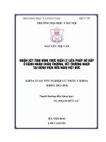 NHậN xét TìNH HìNH THựC HIệN lý LIệU PHáP hô hấp ở BệNH NHÂN CHấN THƯƠNG, vết THƯƠNG NGựC tại BệNH VIệN hữu NGHị VIệT đức 