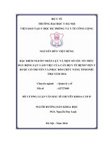 ĐẶC điểm NGUỒN NHÂN lực và một số yếu tố THÚC đẩy ĐỘNG lực làm VIỆC của cán bộ y tế BỆNH VIỆN y dược cổ TRUYỀN và PHỤC hồi CHỨC NĂNG TỈNH PHÚ THỌ năm 2016 