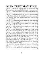 câu hỏi và đáp án môn kiến trúc máy tính 