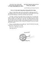 Báo cáo tài chính quý 1 năm 2012 - Công ty Cổ phần Đầu tư phát triển hạ tầng IDICO