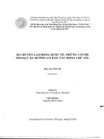 Di chuyển lao động quốc tế những vấn đề nổi bật, xu hướng cơ bản, tác động chủ yếu 