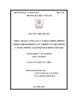 THỰC TRẠNG NĂNG lực và HOẠT ĐỘNG PHÒNG CHỐNG BỆNH KHÔNG lây NHIỄM của hệ THỐNG y tế dự PHÒNG TẠITỈNH THÁI BÌNH năm 2014 