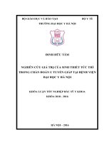 NGHIÊN cứu GIÁ TRị của SINH THIếT tức THÌ TRONG CHẩN đoán u TUYếN GIÁP tại BệNH VIệN đại học y hà nội 