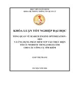 TỔNG QUAN về SEARCH ENGINE OPTIMIZATION   SEO và ỨNG DỤNG PHẦN mềm VFP vào THỰC HIỆN tối ưu WEBSITE TIENGANH123 COM CHO các CÔNG cụ tìm KIẾM 