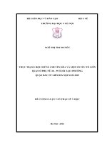 THỰC TRẠNG hội CHỨNG CHUYỂN hóa và một số yếu tố LIÊN QUAN ở PHỤ nữ 20 – 59 TUỔI tại 2 PHƯỜNG QUẬN bắc từ LIÊM hà nội năm 2015 