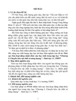 Tích cực hóa hoạt động nhận thức của học sinh trong dạy học “chương i chuyển hóa vật chất và năng lượng”   sinh học 11, THPT 