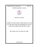 NGHIÊN cứu THỰC HÀNH và BIẾN CHỨNG tức THÌ của THỦ THUẬT đặt ỐNG nội KHÍ QUẢN cấp cứu ở TRẺ EM tại BỆNH VIỆN NHI TRUNG ƯƠNG 