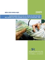 DOANH NGHIỆP NHỎ và vừa và vấn đề tài TRỢ tín DỤNG một NGHIÊN cứu THỰC NGHIỆM tại KHU vực TP HCM (2008   2009)