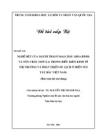 Nghề dệt của người thái ở mai châu (hòa bình) và yên châu (sơn la) trong điều kiện kinh tế thị trường và phát triển du lịch ở miền núi tây bắc việt nam 