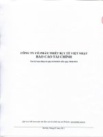 Báo cáo tài chính quý 2 năm 2011 - Công ty cổ phần Thiết bị Y tế Việt Nhật