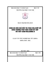 ĐÁNH GIÁ HIỆU QUẢ điều TRỊ THOÁI hóa KHỚP gối BẰNG PHƯƠNG PHÁP điện CHÂM kết hợp với THỦY CHÂM MILGAMMA n 