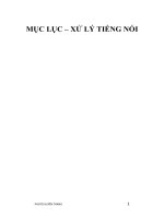 câu hỏi ôn tập môn xử lý TIẾNG nói 