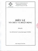 Bản điều lệ - Công ty Cổ phần Dược trung ương Medipharco - Tenamyd